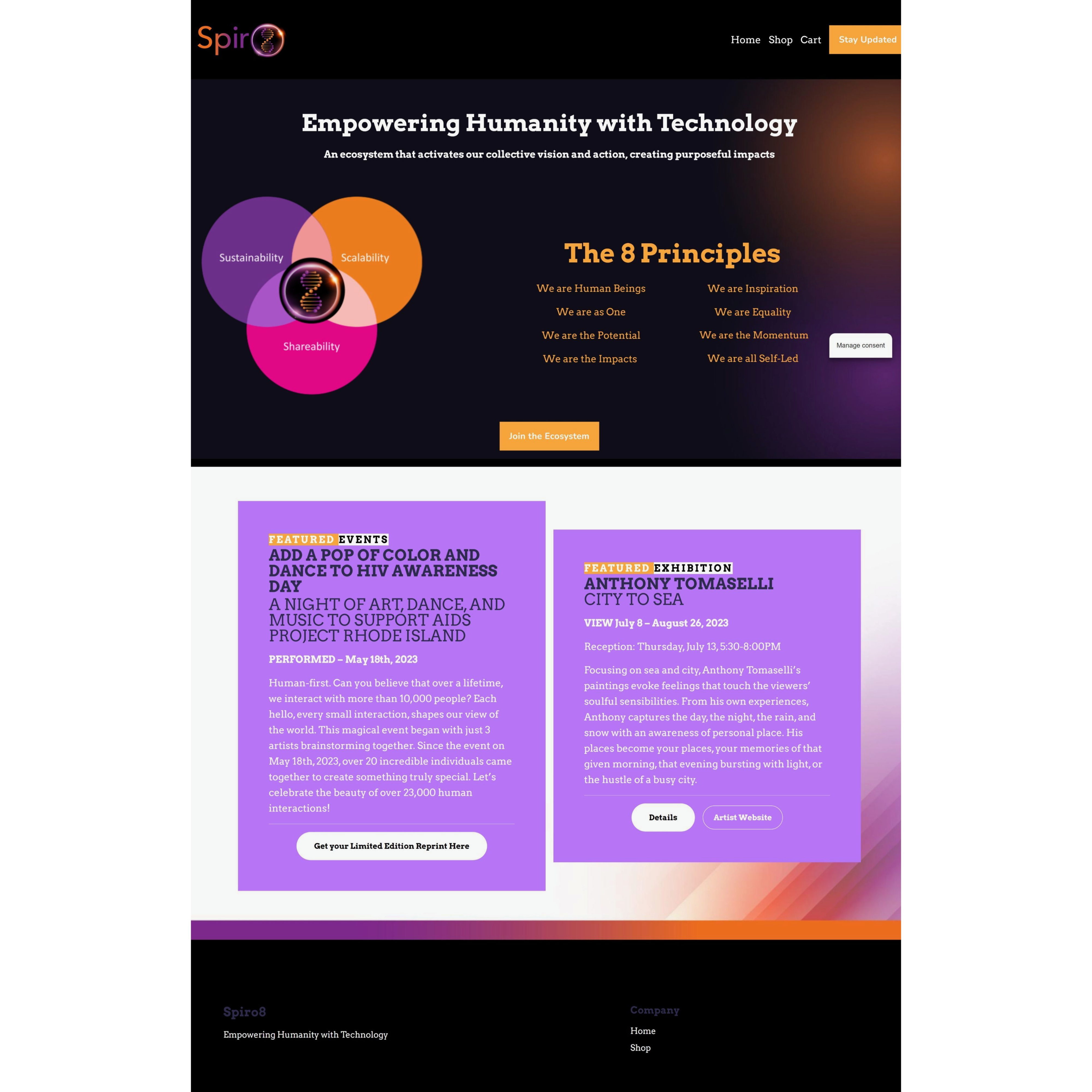 Spiro Homepage