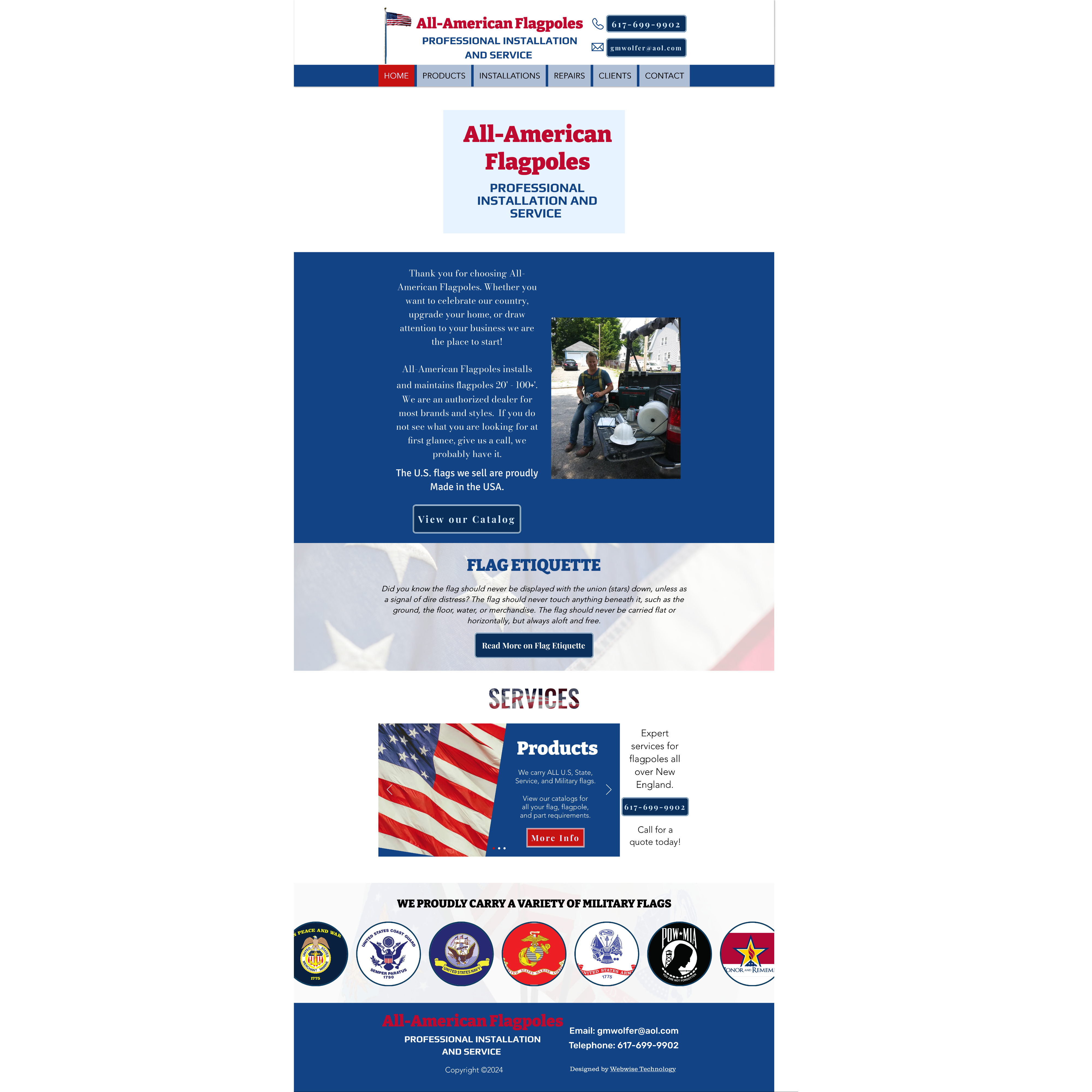All-American Flagpoles website