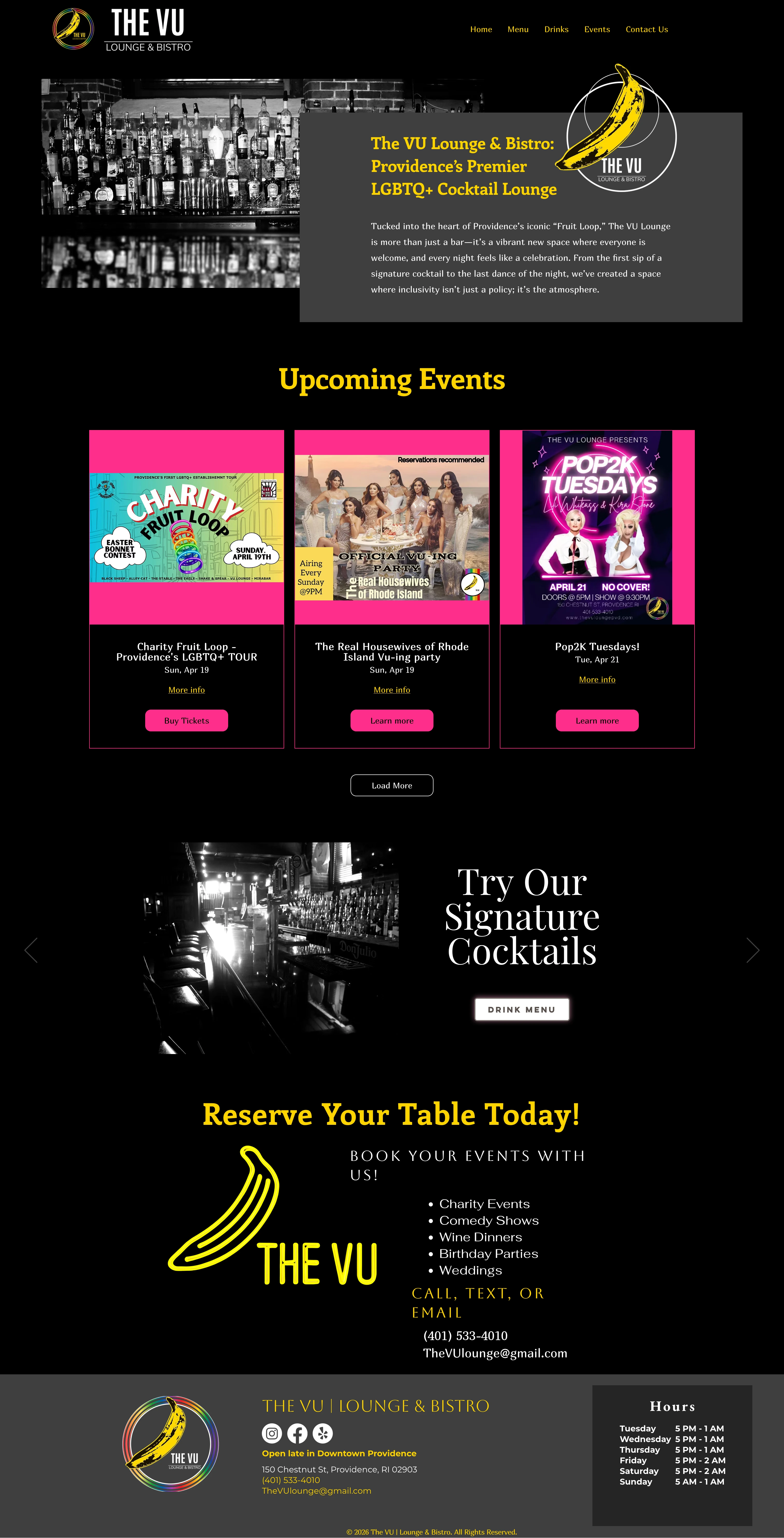 The VU Lounge website
