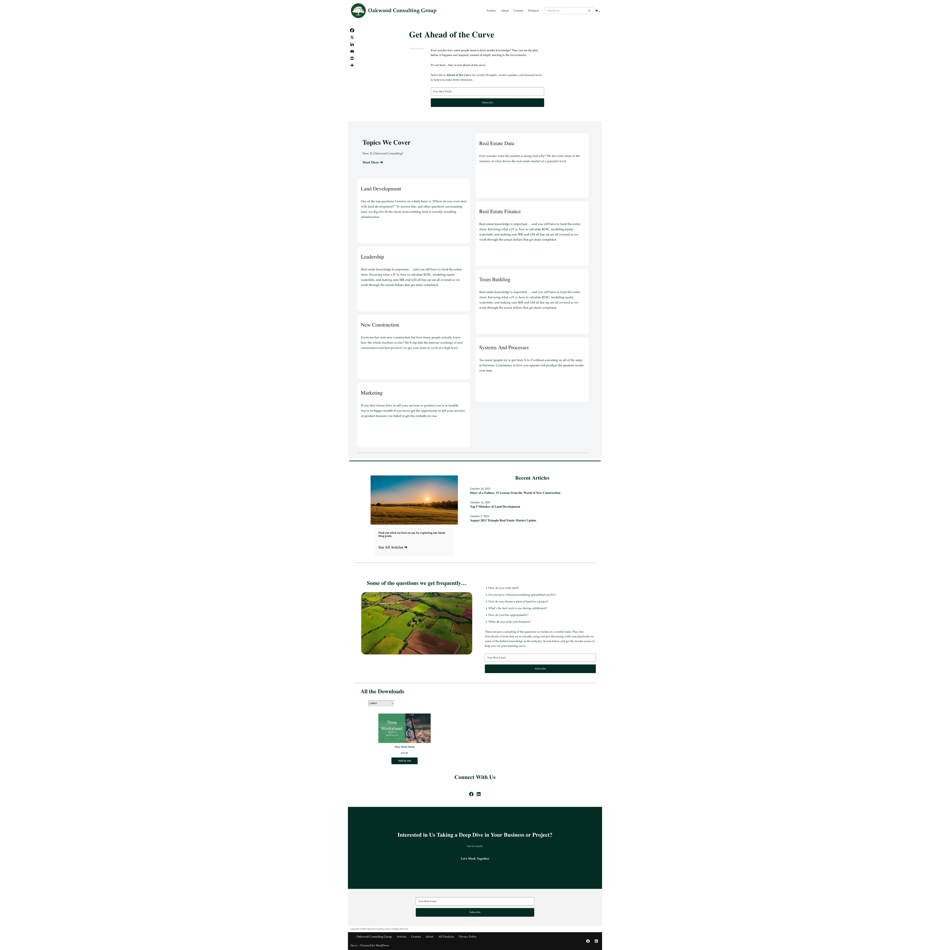 Oakwood Consulting Group website